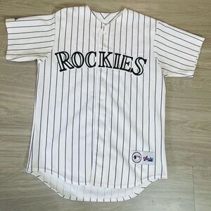 VTG Majestic Made In USA Colorado Rockies Baseball Jersey Size M